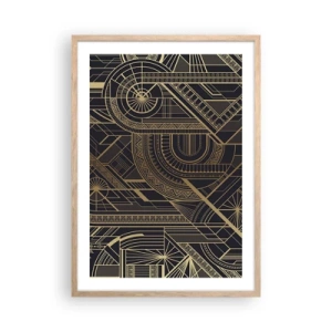 Póster en marco roble claro - Conceptos, ideas, planes - 50x70 cm