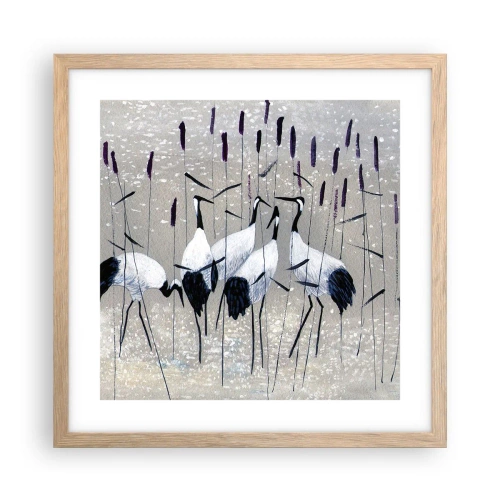 Póster en marco roble claro - Entre los suyos - 40x40 cm