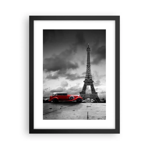 Póster en marco negro - No hace mucho tiempo, en París - 30x40 cm
