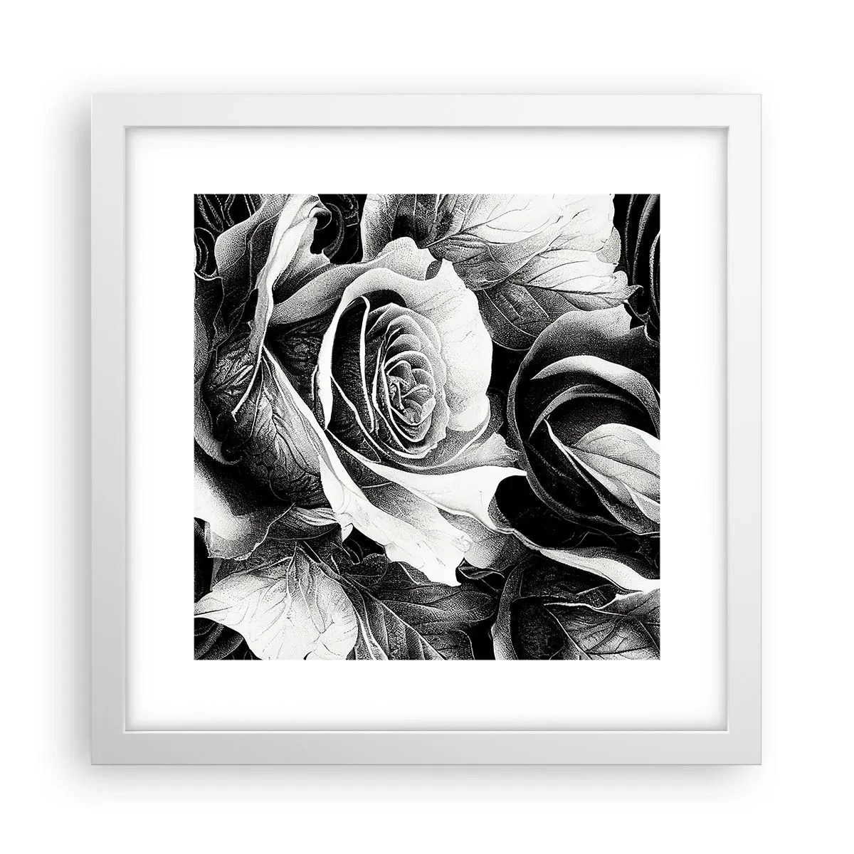 Póster en marco blanco - Siempre como una reina - 30x30 cm