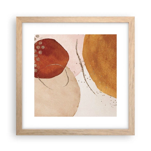 Póster en marco roble claro - Movimiento abstracto - 30x30 cm