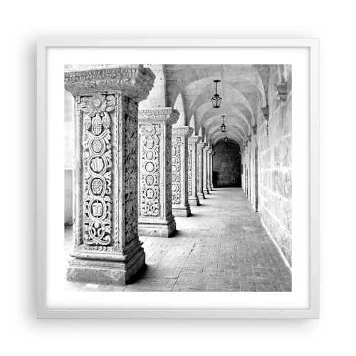 Póster en marco blanco - ¿Y adónde nos llevará...? - 50x50 cm