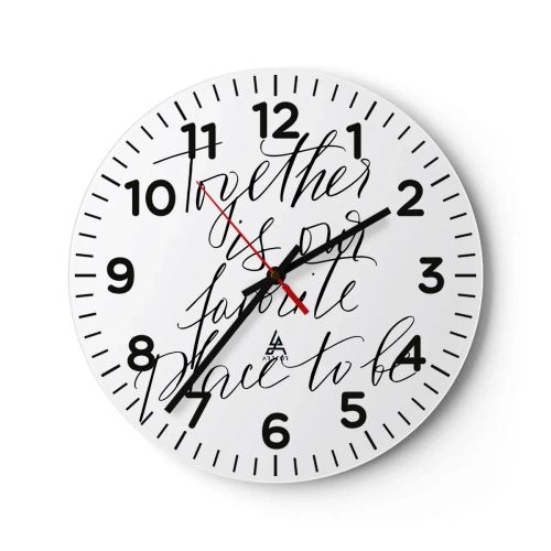 Reloj de pared - Reloj de vidrio - ¿Tú también lo sientes? - 30x30 cm