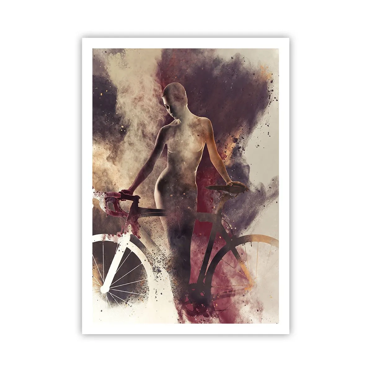 Póster - En las formas de mármol un alma ciclista - 70x100 cm