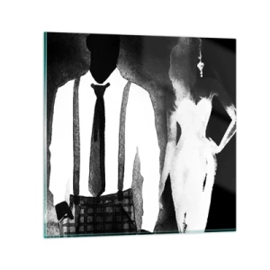 Cuadro sobre vidrio - Impresiones sobre Vidrio - En un ambiente noir - 30x30 cm