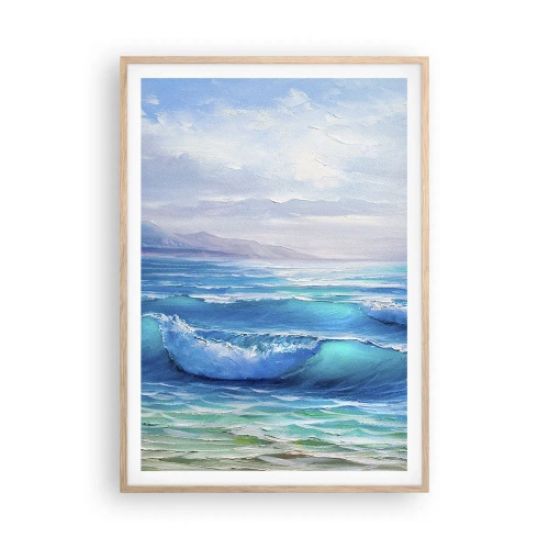 Póster en marco roble claro - Trae consuelo - 70x100 cm