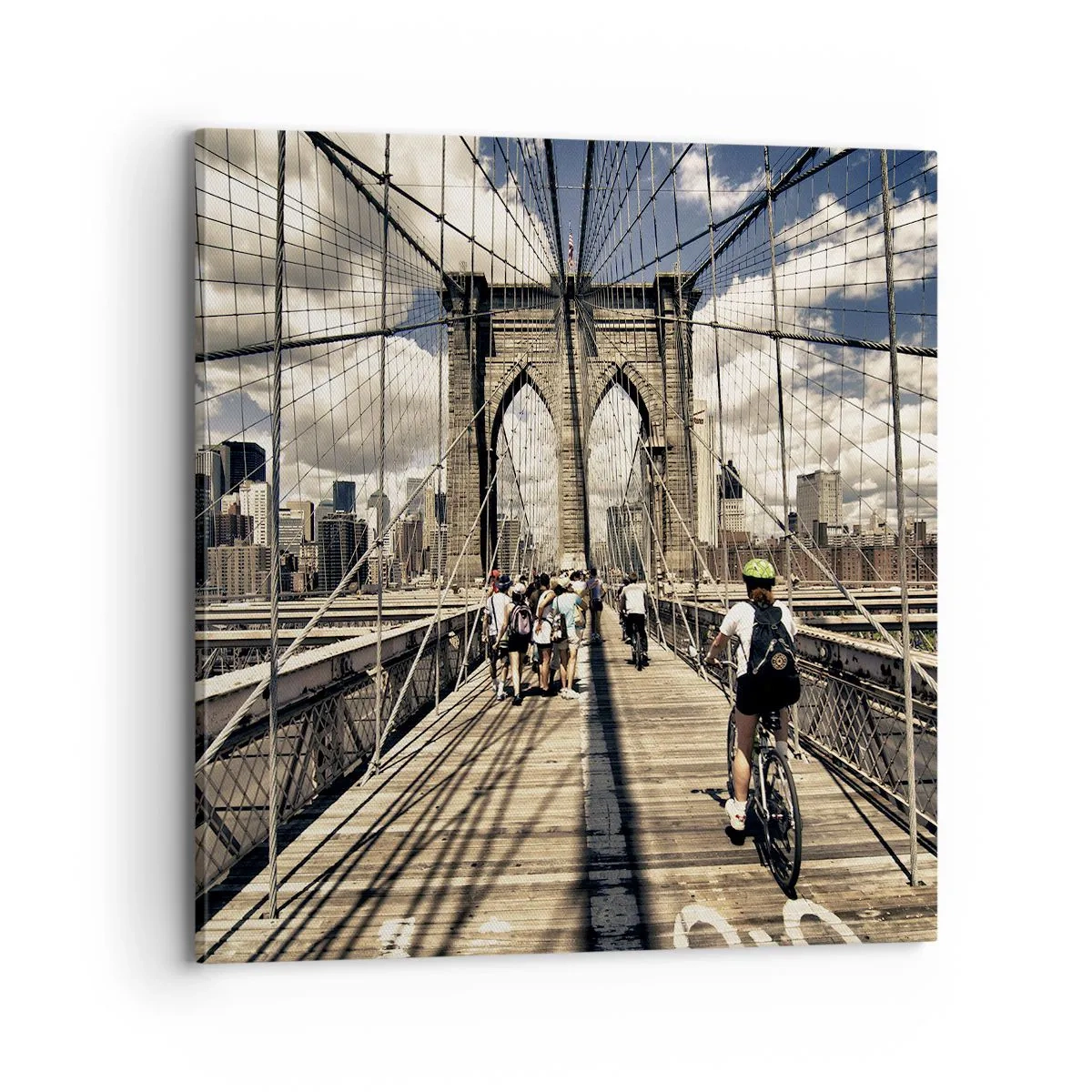 Cuadro sobre lienzo - Impresión de Imagen - En el corazón de la ciudad - 70x70 cm