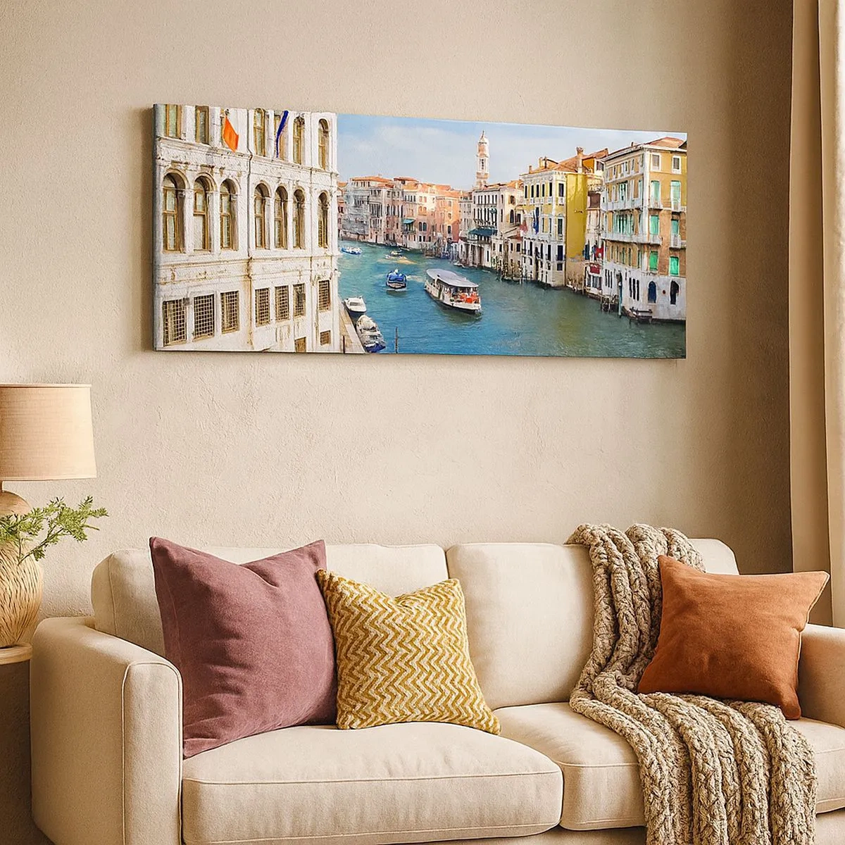 Cuadro sobre lienzo - Impresión de Imagen - Tráfico único en el mundo - 100x40 cm