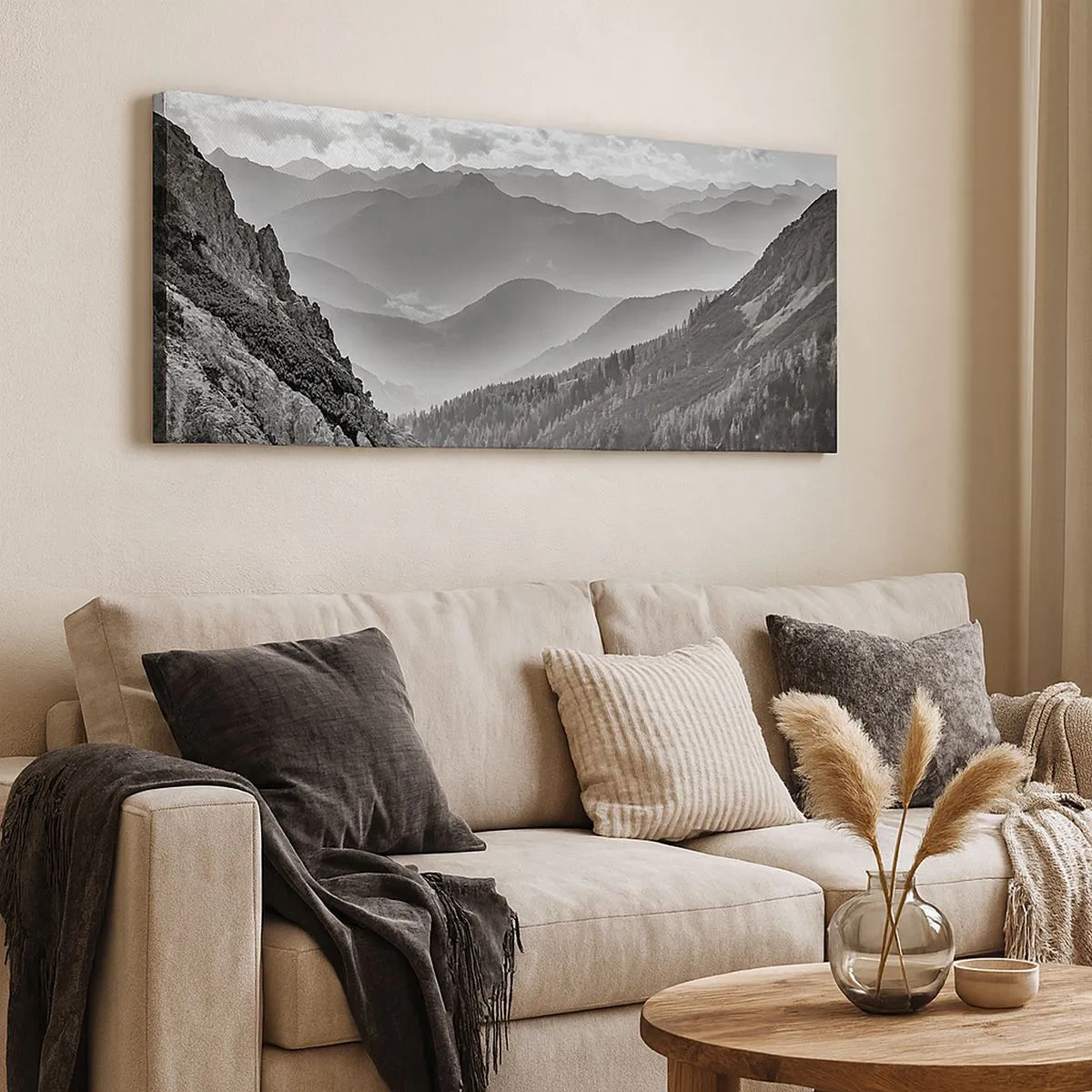 Cuadro sobre lienzo - Impresión de Imagen - Hasta el horizonte - 100x40 cm