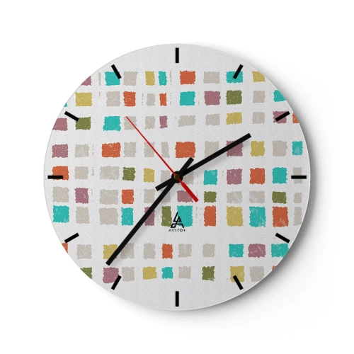 Reloj de pared - Reloj de vidrio - Juego desconocido - 40x40 cm