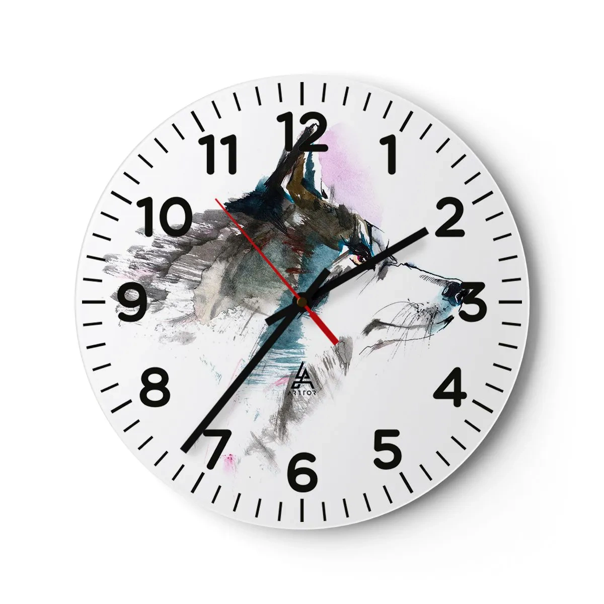 Reloj de pared - Reloj de vidrio - Habla del lobo si lo ves - 40x40 cm