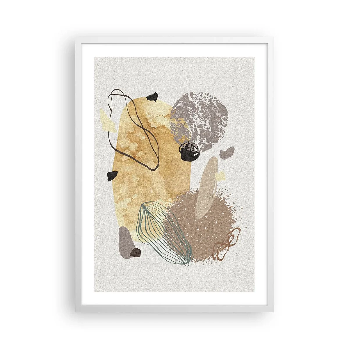 Póster en marco blanco - Plumología aplicada - 50x70 cm