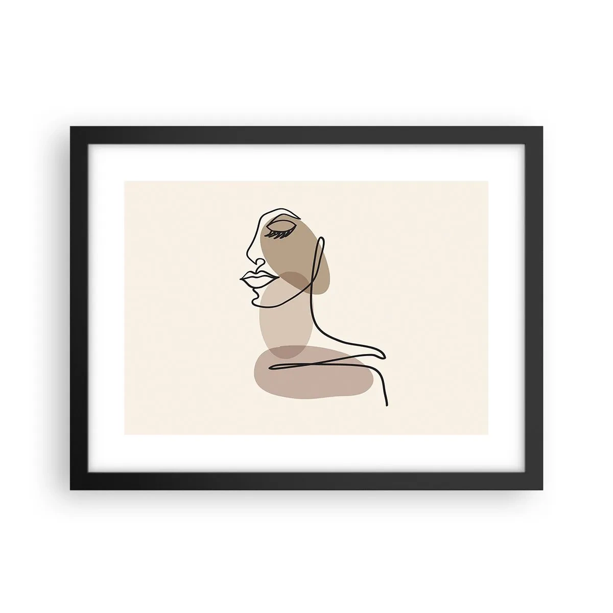 Póster en marco negro - Escucharse a sí misma - 40x30 cm