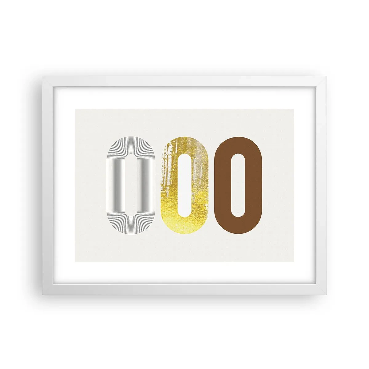 Póster en marco blanco - ¡Ooo! - 40x30 cm