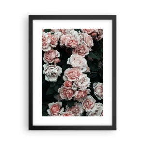 Póster en marco negro - Conjunto de rosas - 30x40 cm