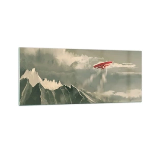 Cuadro sobre vidrio - Impresiones sobre Vidrio - Pionero sin miedo - 100x40 cm
