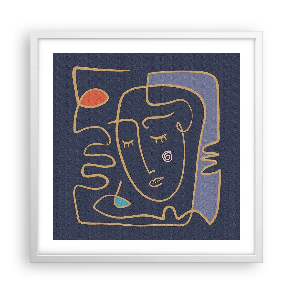 Póster en marco blanco - En un maravilloso sueño - 50x50 cm