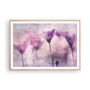 Póster en marco roble claro - Sueño de flores - 100x70 cm