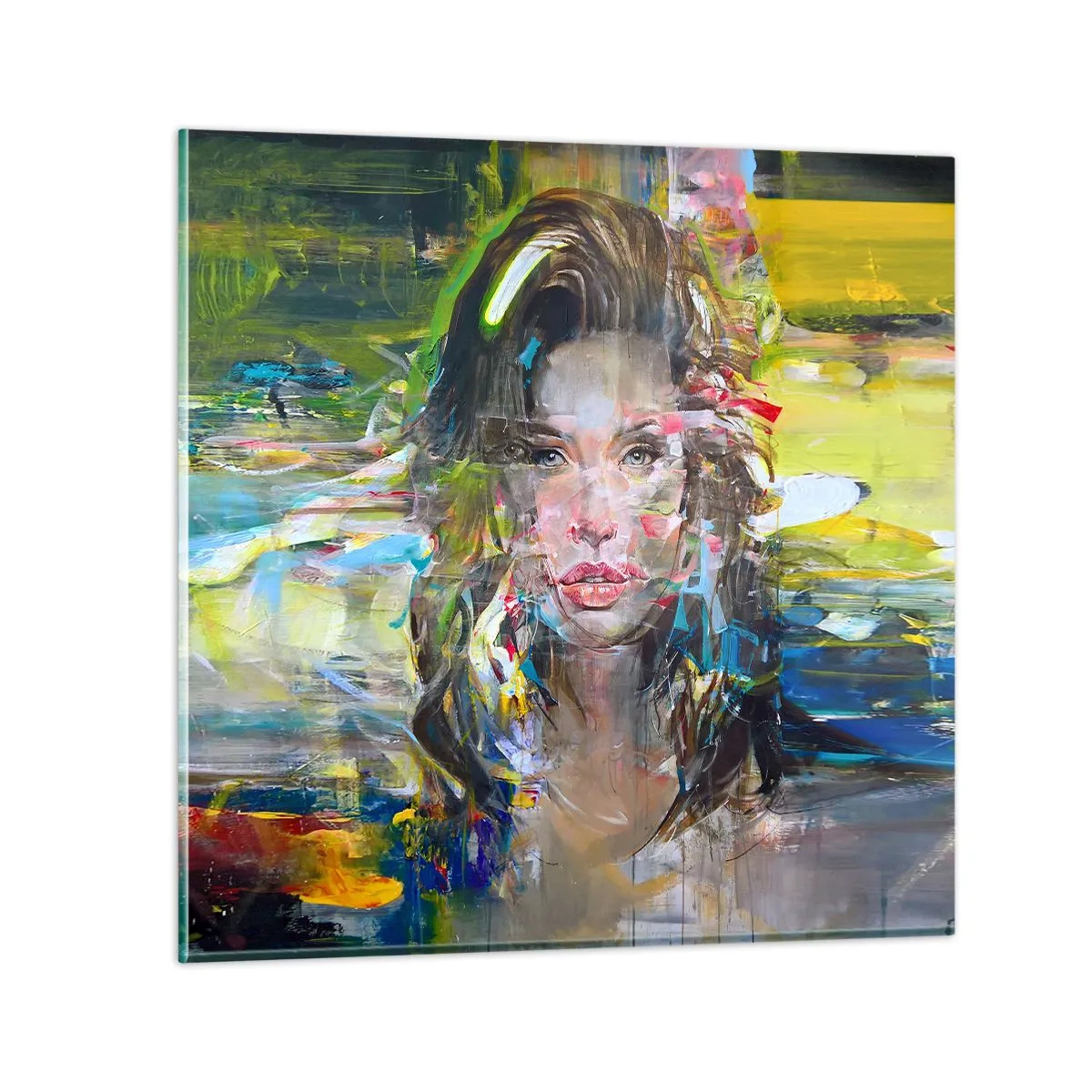 Cuadro sobre vidrio - Impresiones sobre Vidrio - Tras el velo del aire - 70x70 cm
