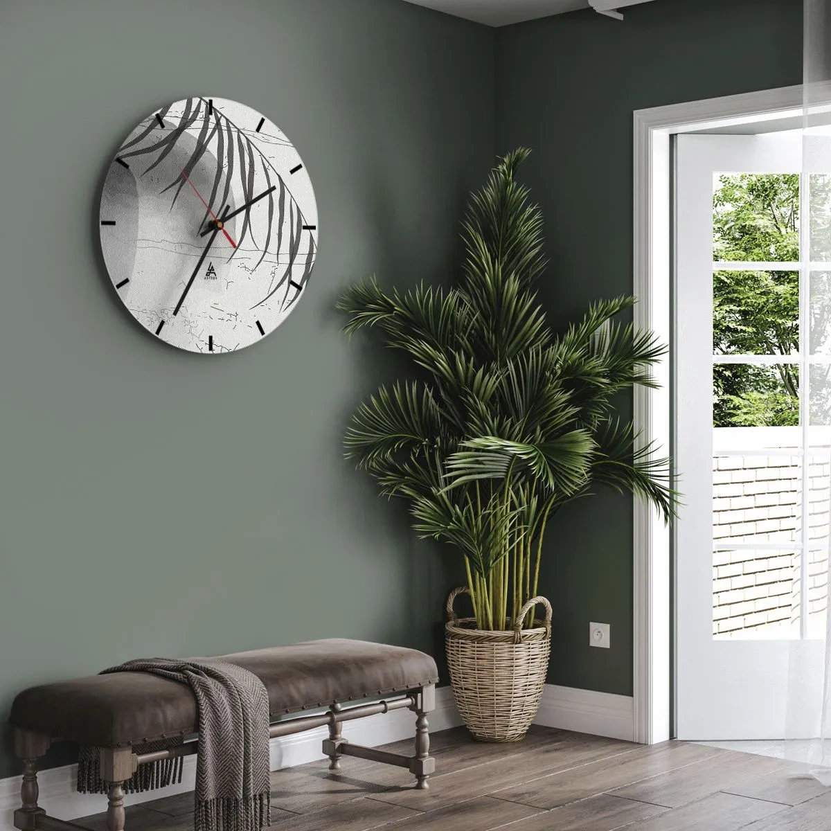 Reloj de pared - Reloj de vidrio - El sutil exotismo de la naturaleza - 40x40 cm