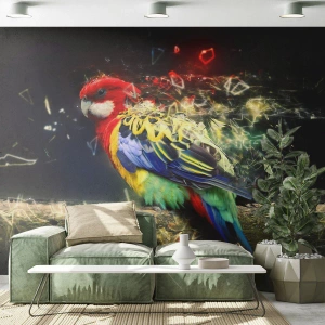 Fotomural Standard Eco - Un mensajero del glamour - Abstracción, Loro, Pájaro - 150x105 cm