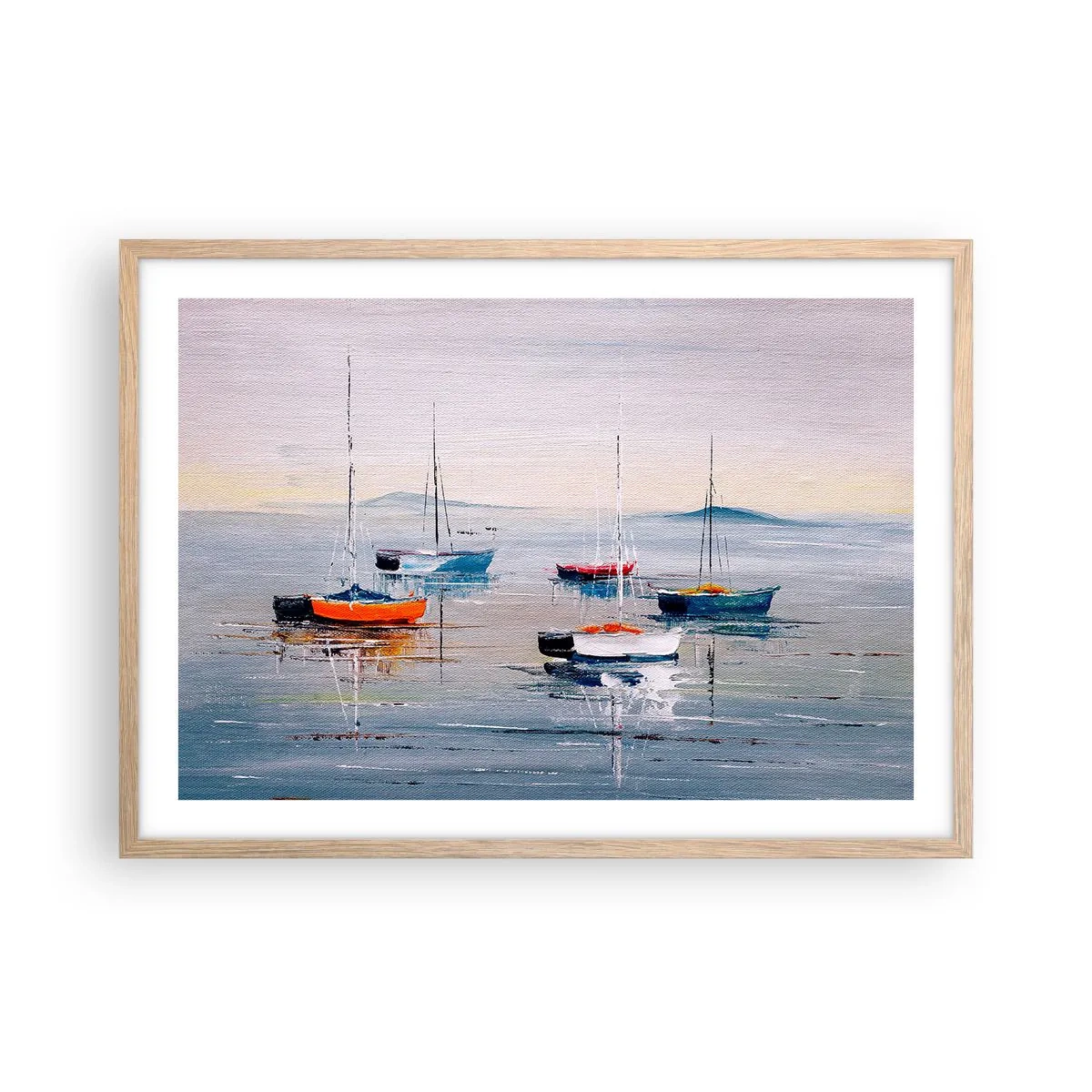 Póster en marco roble claro - Un más que merecido descanso - 70x50 cm