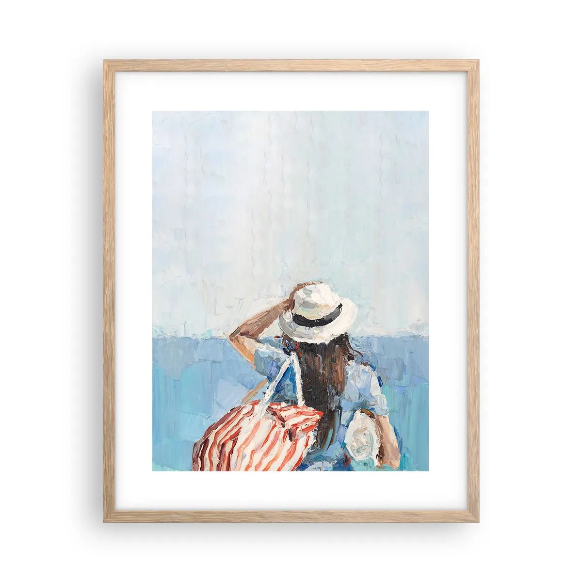 Póster en marco roble claro - Bienvenida a tus vacaciones - 40x50 cm