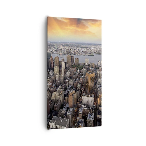 Cuadro sobre lienzo - Impresión de Imagen - El corazón palpitante de nuestro tiempo - 65x120 cm