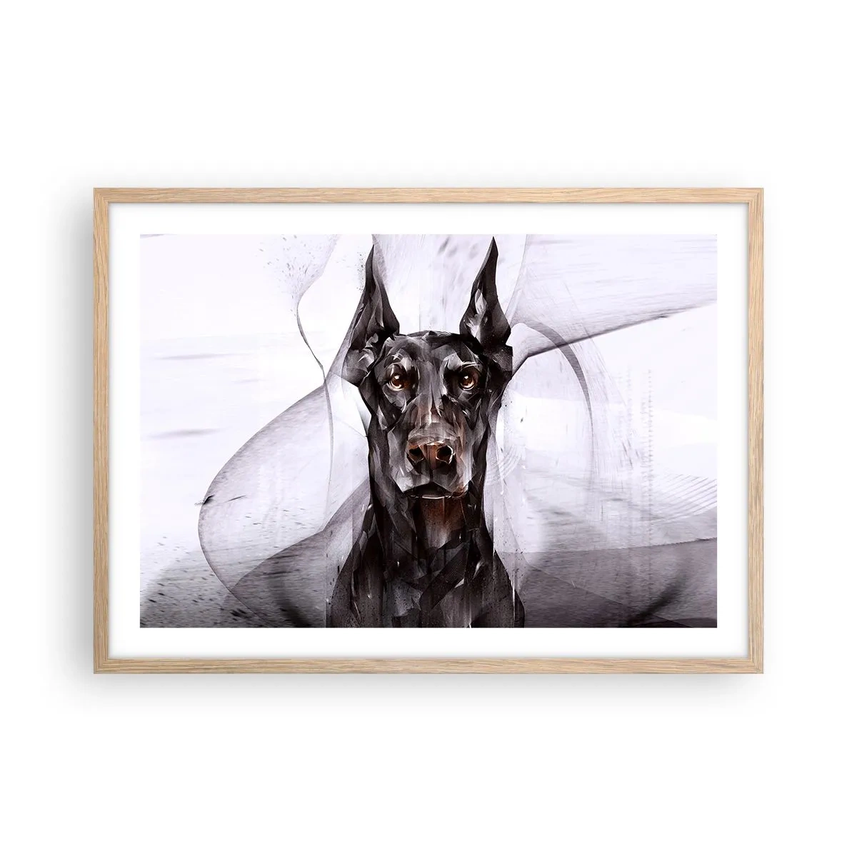 Póster en marco roble claro - Nacido noble - 70x50 cm