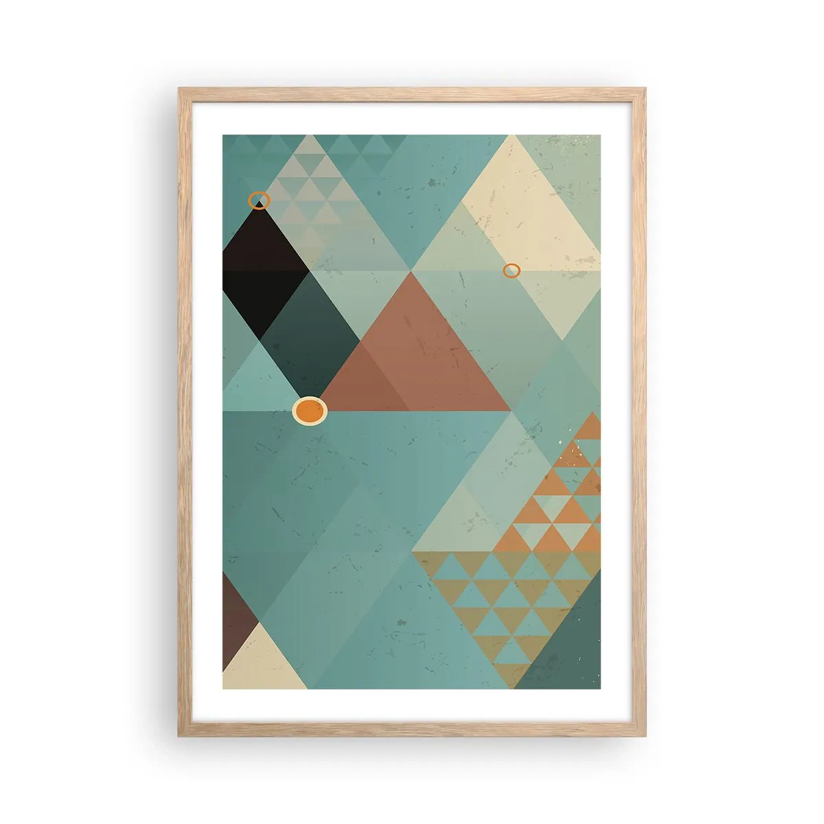 Póster en marco roble claro - Uno para todos y todos para uno - 50x70 cm