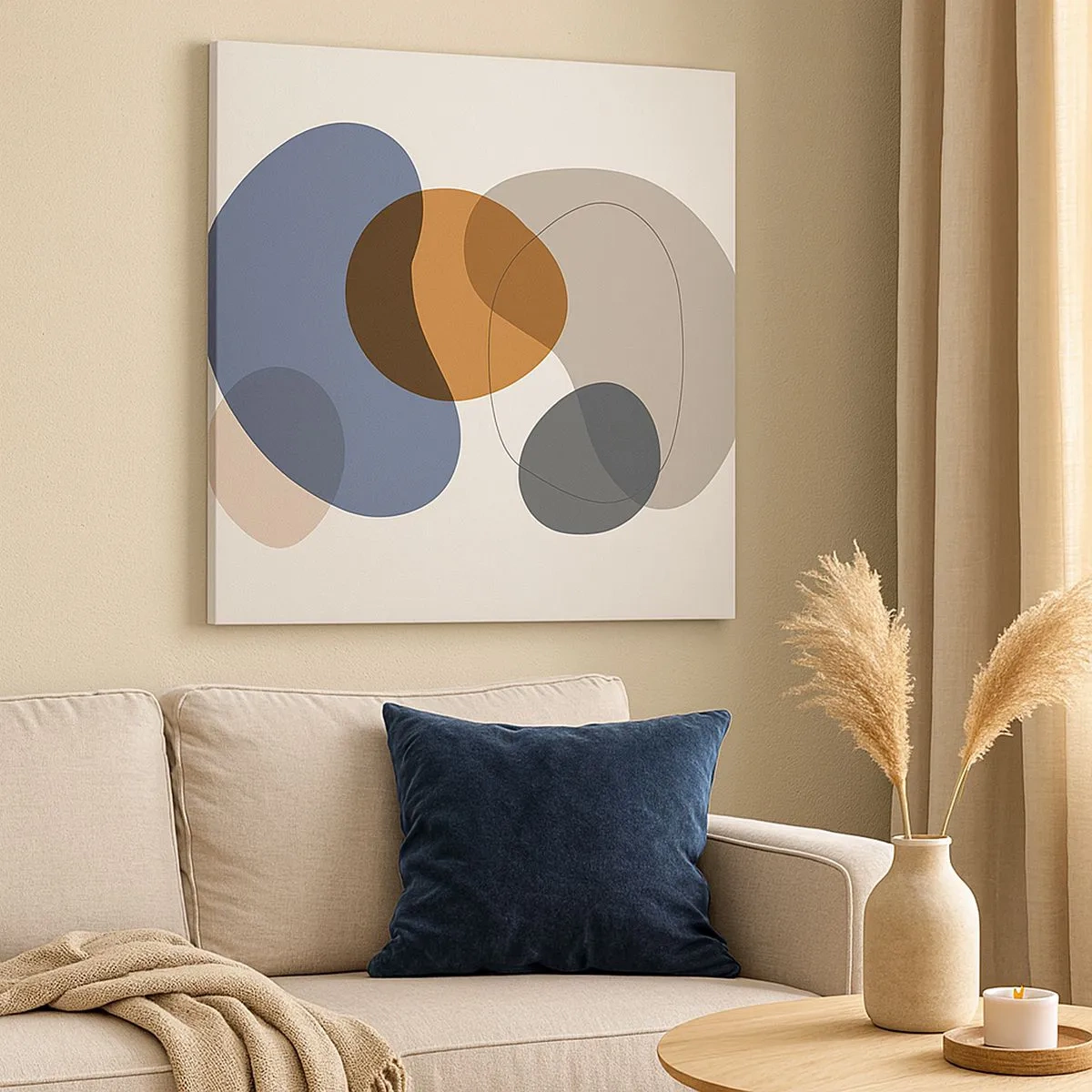 Cuadro sobre lienzo - Impresión de Imagen - Gotas de color - 30x30 cm