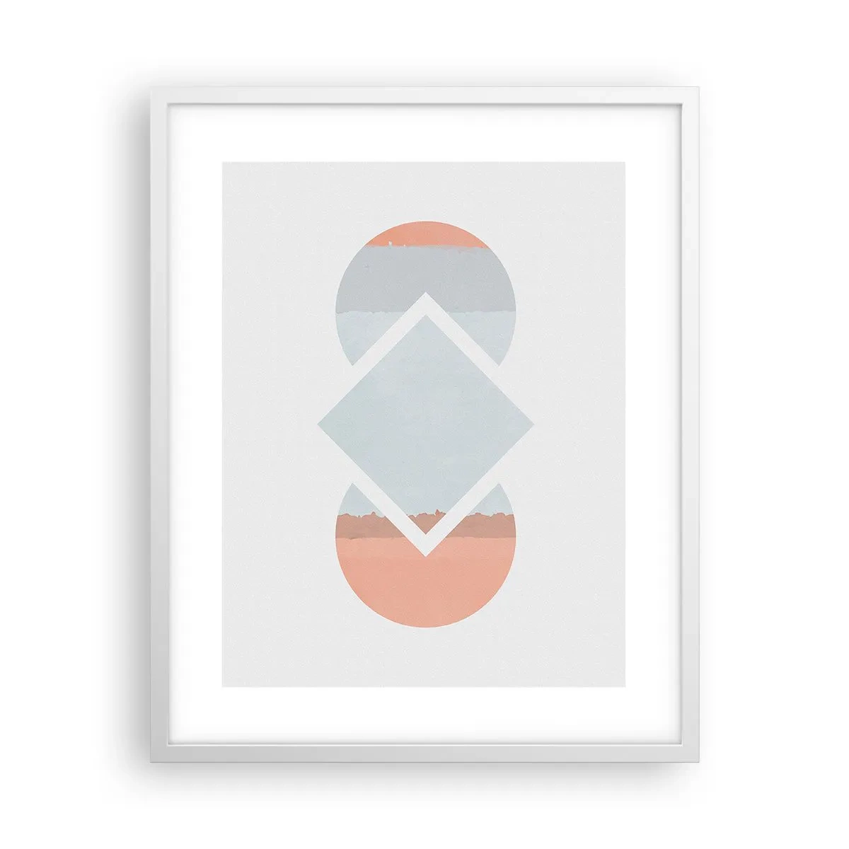 Póster en marco blanco - Arte geométrico - 40x50 cm