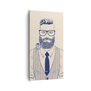 Cuadro sobre lienzo - Impresión de Imagen - Alegre, masculino y a la moda - 65x120 cm