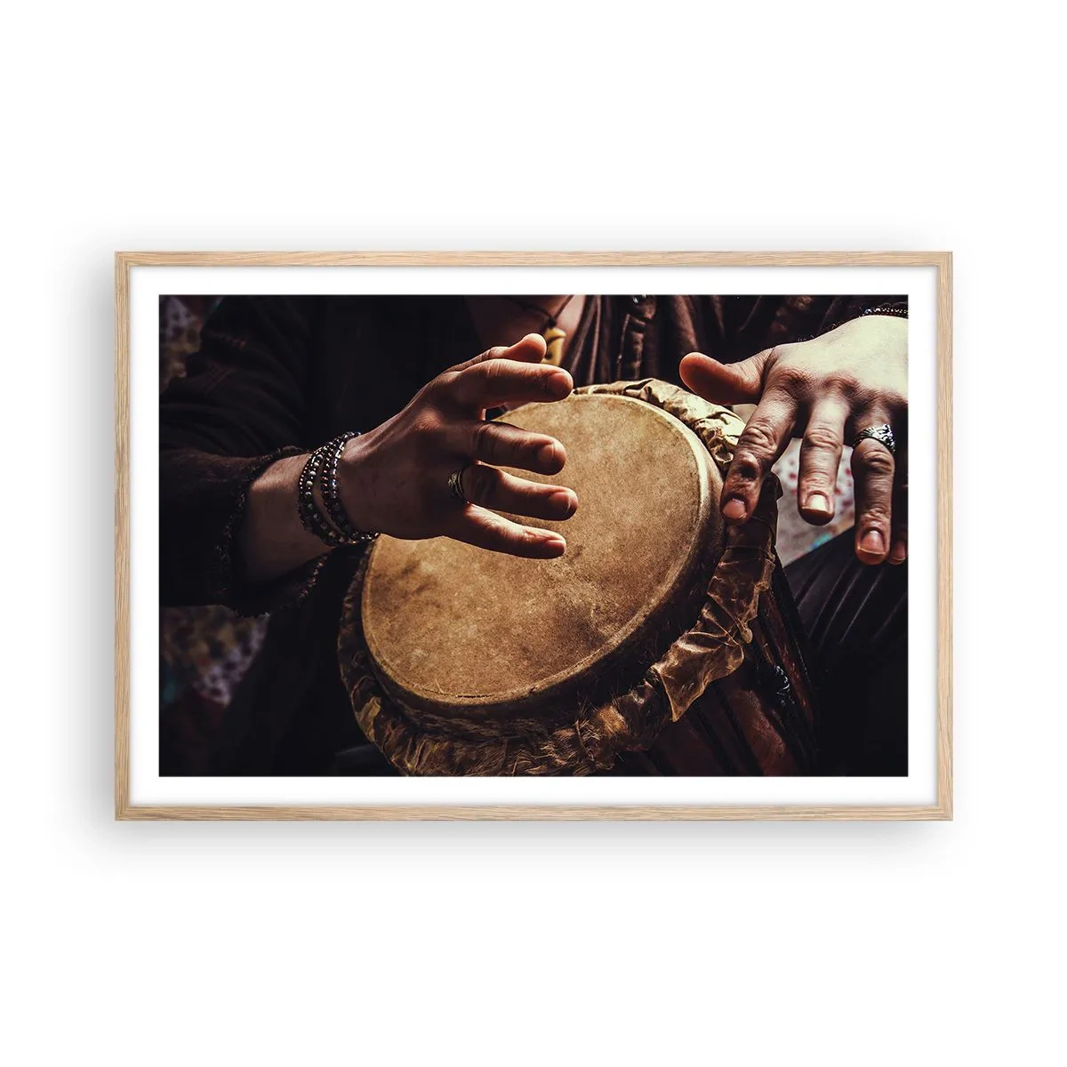 Póster en marco roble claro - En el ritmo del corazón - 91x61 cm