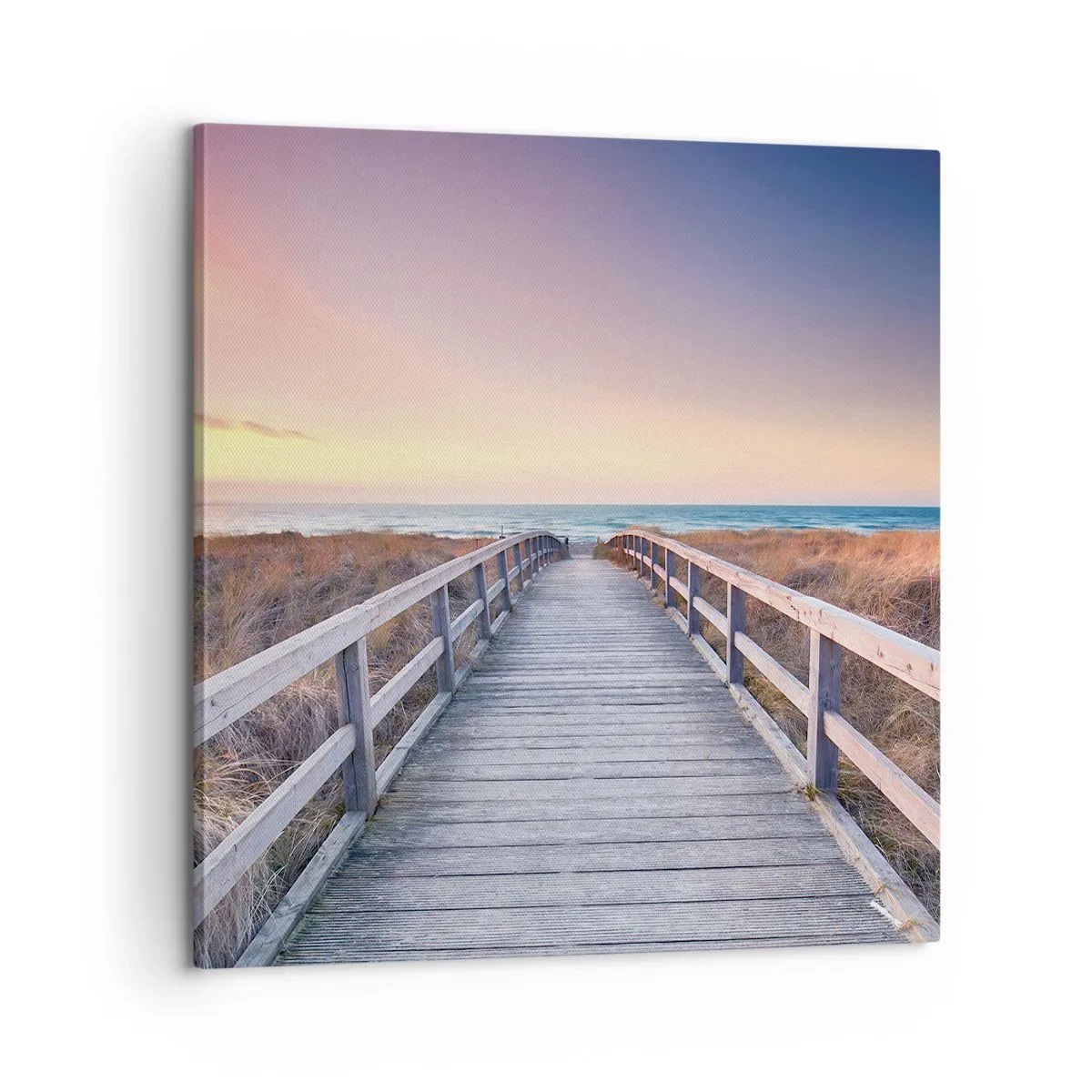 Cuadro sobre lienzo - Impresión de Imagen - Aurora vespertina del Báltico - 60x60 cm