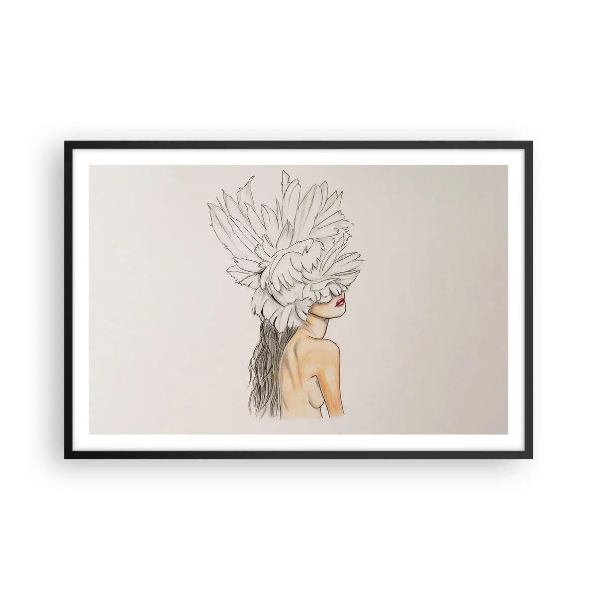 Póster en marco negro - Belleza coronada - 91x61 cm