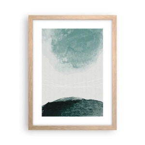 Póster en marco roble claro - Un encuentro con la niebla - 30x40 cm