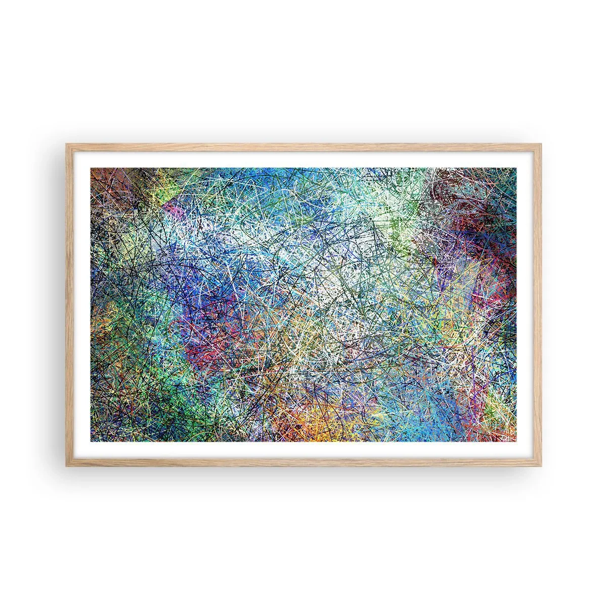 Póster en marco roble claro - No es tan fácil - 91x61 cm