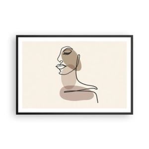 Póster en marco negro - Escucharse a sí misma - 91x61 cm