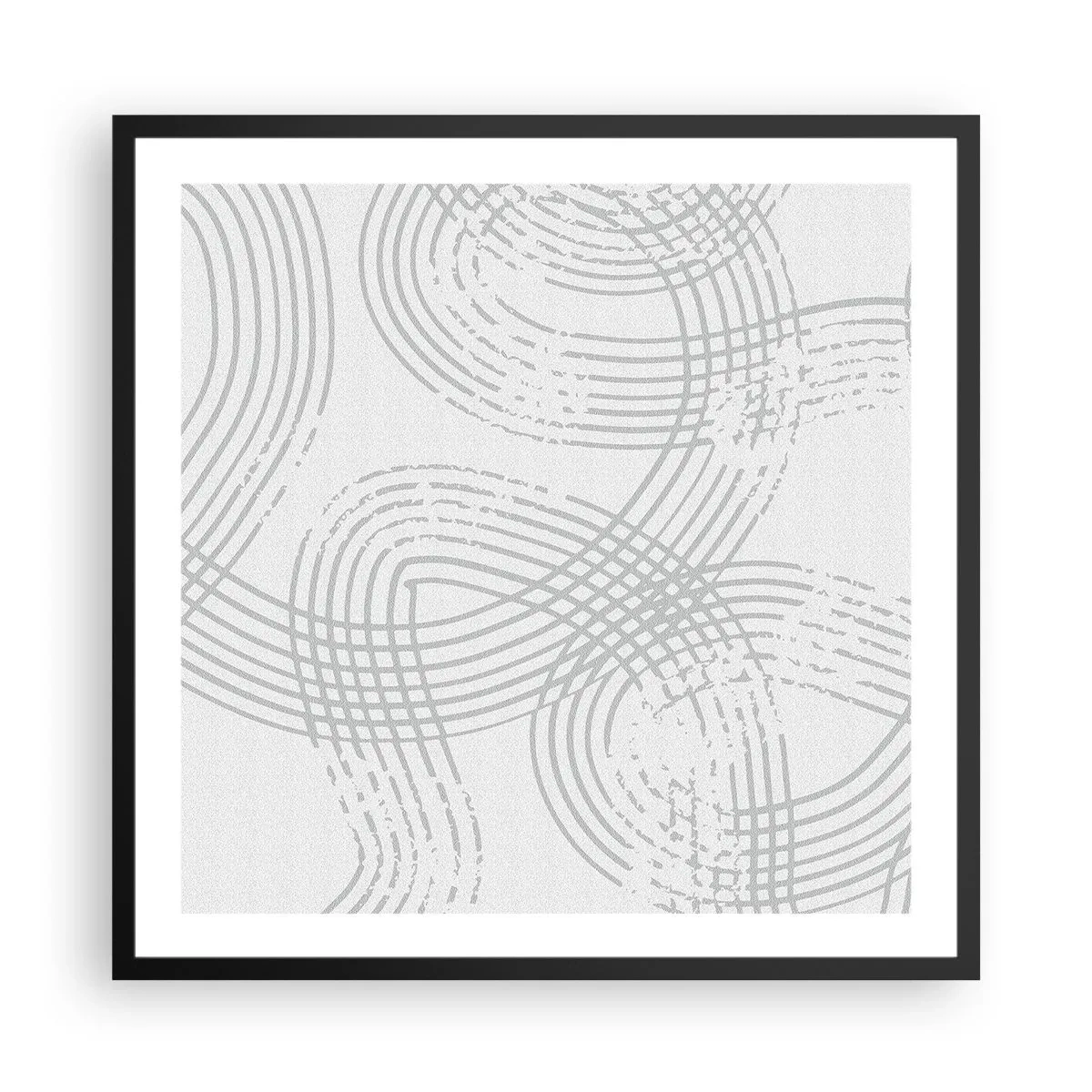 Póster en marco negro - No hay camino recto - 60x60 cm
