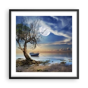 Póster en marco negro - ¿Es el final o el principio? - 50x50 cm