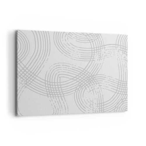 Cuadro sobre lienzo - Impresión de Imagen - Un patrón sutil con líneas entrelazadas en tonos claros. - 100x70cm - No hay camino recto - Decoración de pared moderna para salón y dormitorio ARTTOR