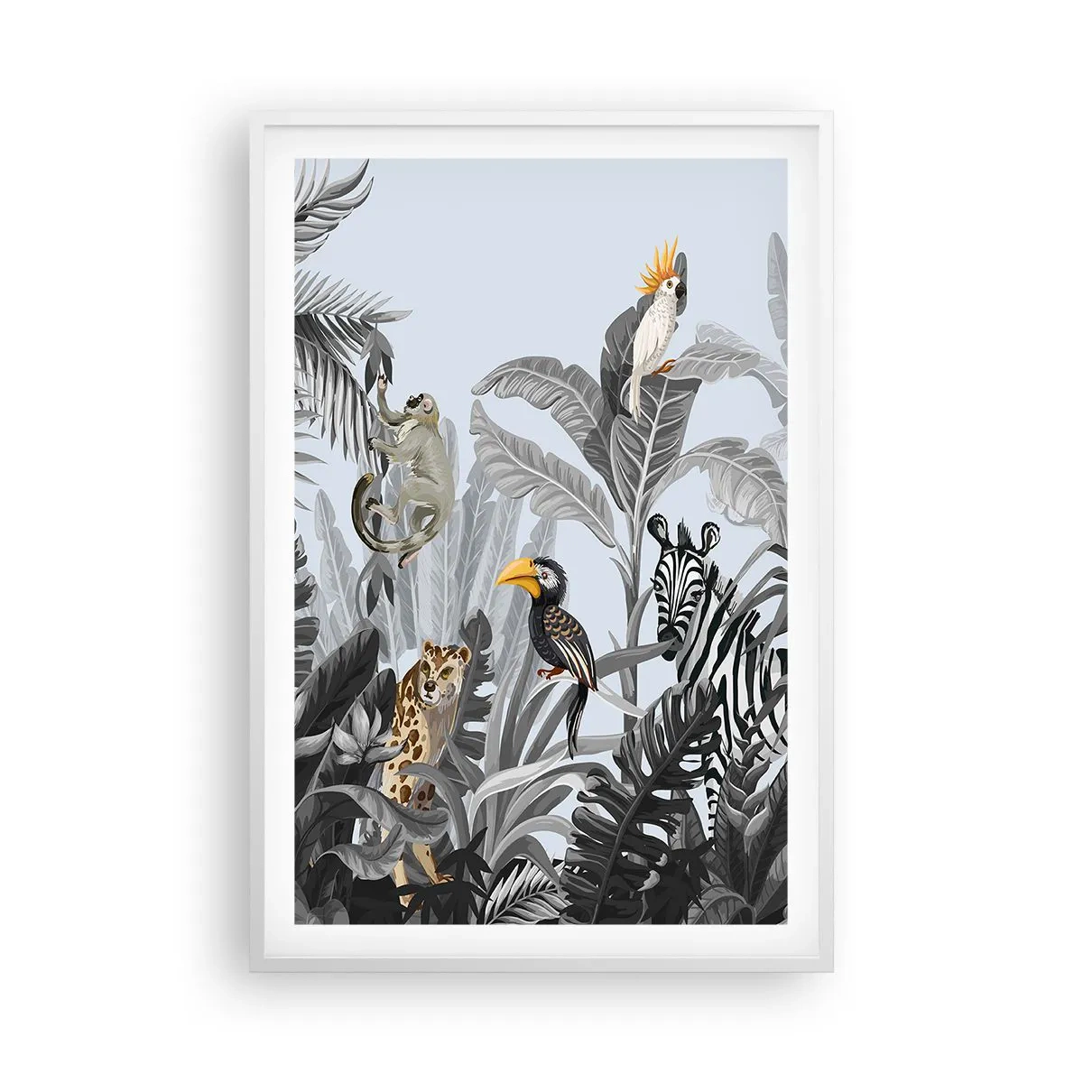 Póster en marco blanco - Un cuento de hadas africano - 61x91 cm