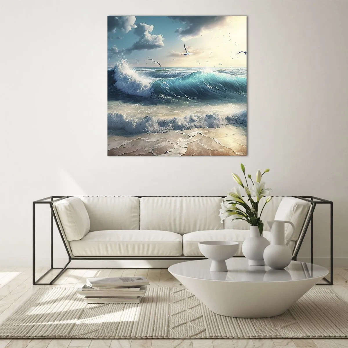 Cuadro sobre vidrio - Impresiones sobre Vidrio - La brisa solo para ti - 40x40 cm