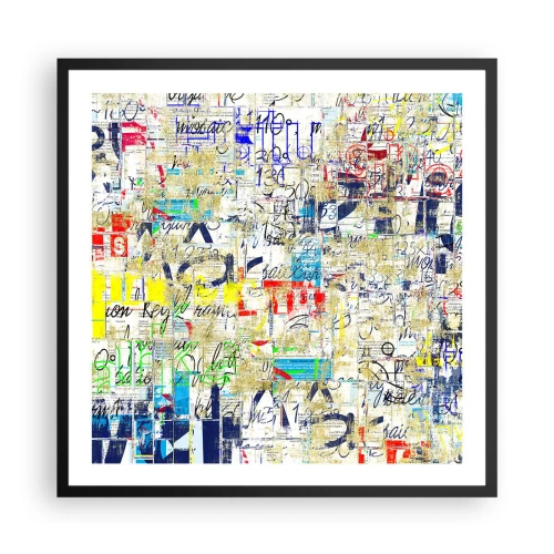 Póster en marco negro - Simplemente agradable a la vista - 60x60 cm