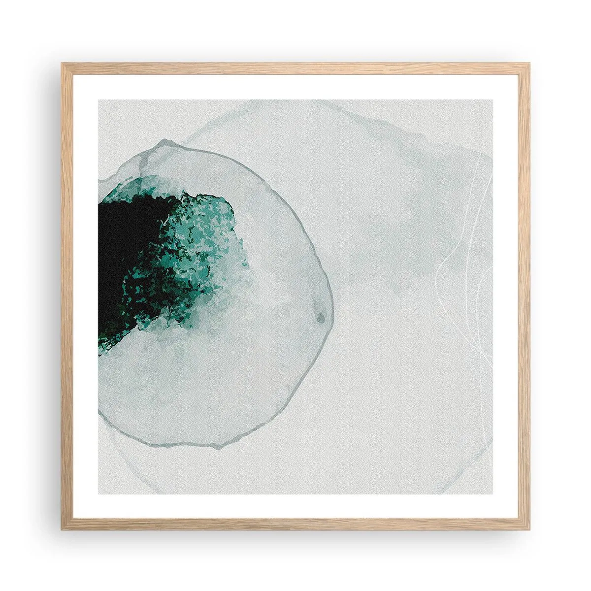 Póster en marco roble claro - En una gota de agua - 60x60 cm