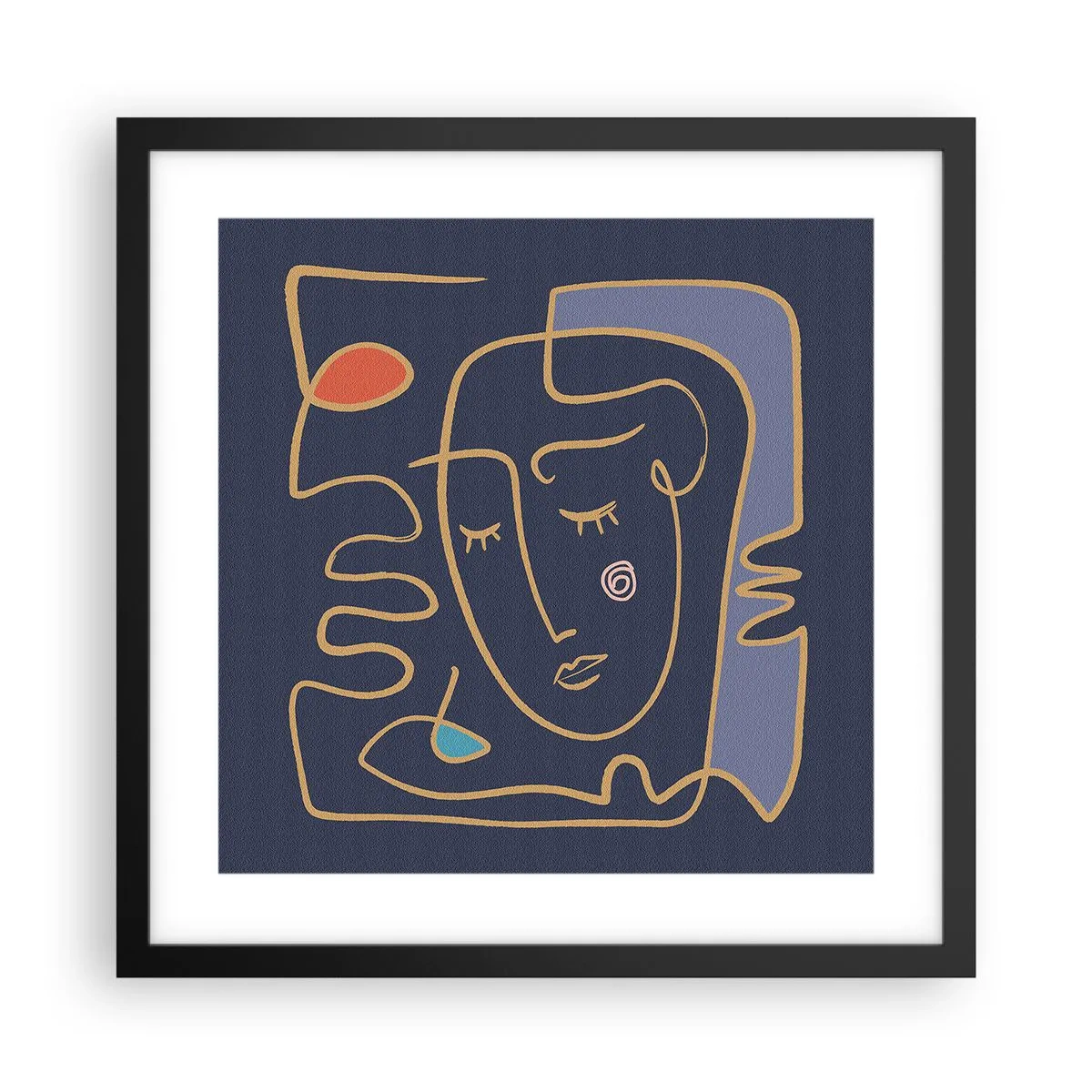 Póster en marco negro - En un maravilloso sueño - 40x40 cm