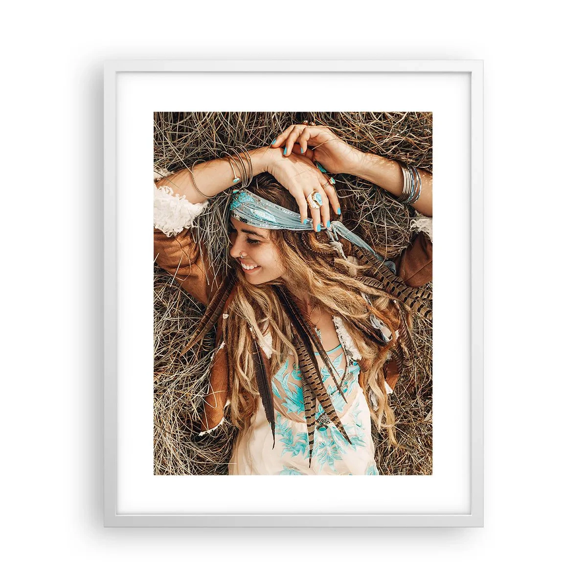 Póster en marco blanco - El verano del amor - 40x50 cm