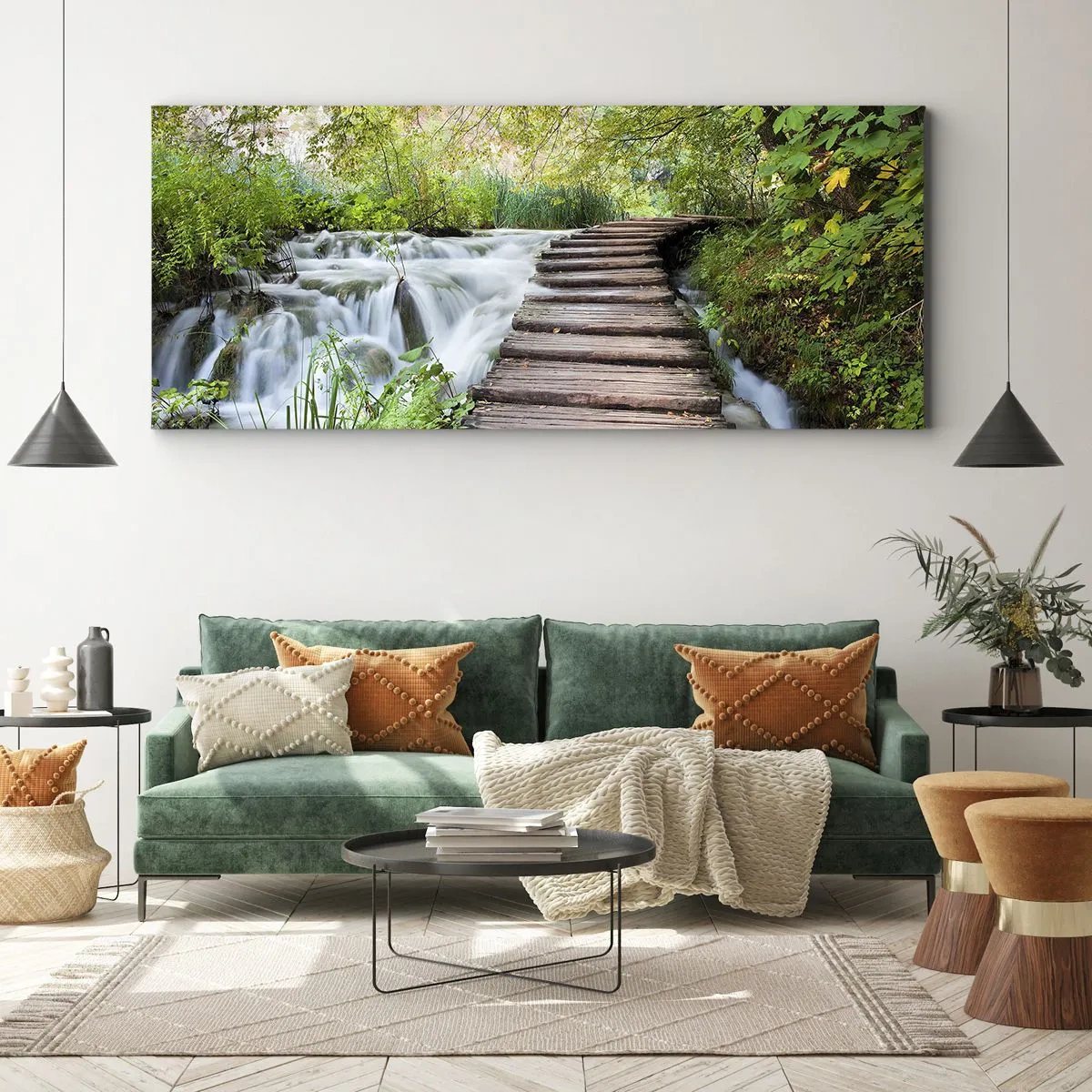 Cuadro sobre lienzo - Impresión de Imagen - No es agua silenciosa en absoluto - 100x40 cm