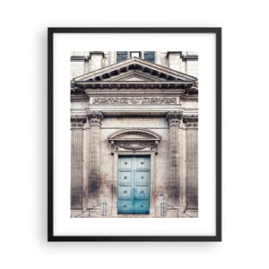 Póster en marco negro - Puerta al mundo espiritual - 40x50 cm
